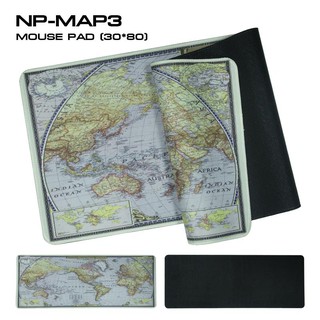 แผ่นรองเมาส์ยาวลายแผนที่โลก NUBWO Mouse Pad (30*80) รุ่น NP-MAP3