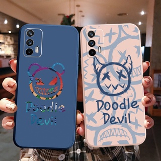 เคสโทรศัพท์มือถือ ขอบสี่เหลี่ยม ลายปีศาจ Doodie สําหรับ OPPO A16 A94 A53 A15 A12 AX7 A52 A72 A92 A74 A54 5G