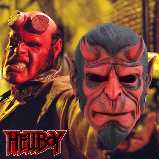 Mask หน้ากาก เดวิด ฮาร์เบอร์ จากหนัง Hellboy เฮลล์บอย วัสดุ ไฟเบอร์กลาส ป้องกัน สำหรับใส่ สยองขวัญ สุดโหด หมวก Marvel DC