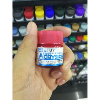 สีสูตรน้ำ Mr.Acrysion Color N87 METALLIC RED (Metallic) 10ml