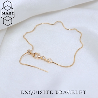 [little Blue] กล่องทอง 14K แฮนด์เมด ปรับความยาวได้ พร้อมเข็ม กล่องโซ่ สําหรับทําเครื่องประดับ สร้อยข้อมือ diy