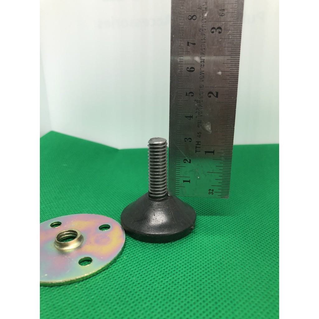 ขาปรับระดับ แกนเกลียว 3 หุน หรือ 9.5 mm (3/8x25mm) / 1ชุด4ชิ้น  (แถมพร้อมแป้นยึดสีรุ้ง) - รูปที่ 5