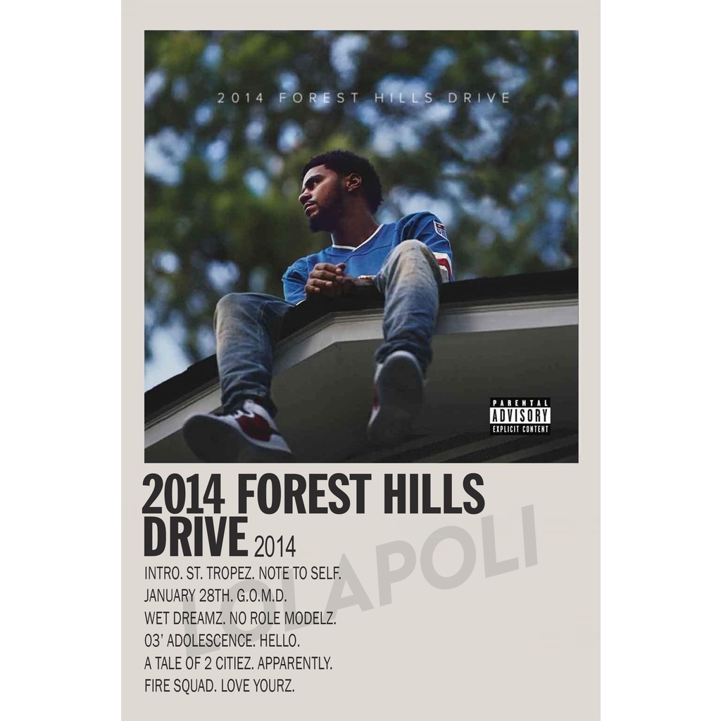 โปสเตอร์ปกอัลบั้ม Forest Hills Drive 2014 - J. Cole
