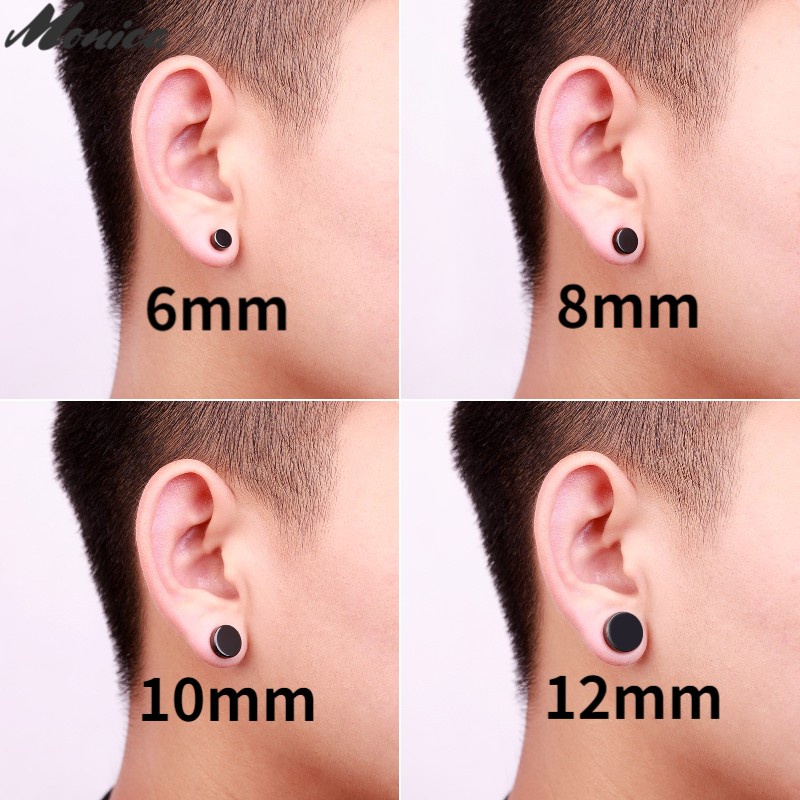 ต่างหู ไทเทเนียม แม่เหล็ก สําหรับทุกเพศ พังก์ ทุกเพศ พร้อมส่ง