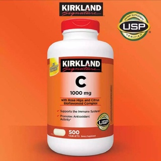 วิตามินซี Kirkland Signature Vitamin C 1000mg  with rosehip 500 tablets