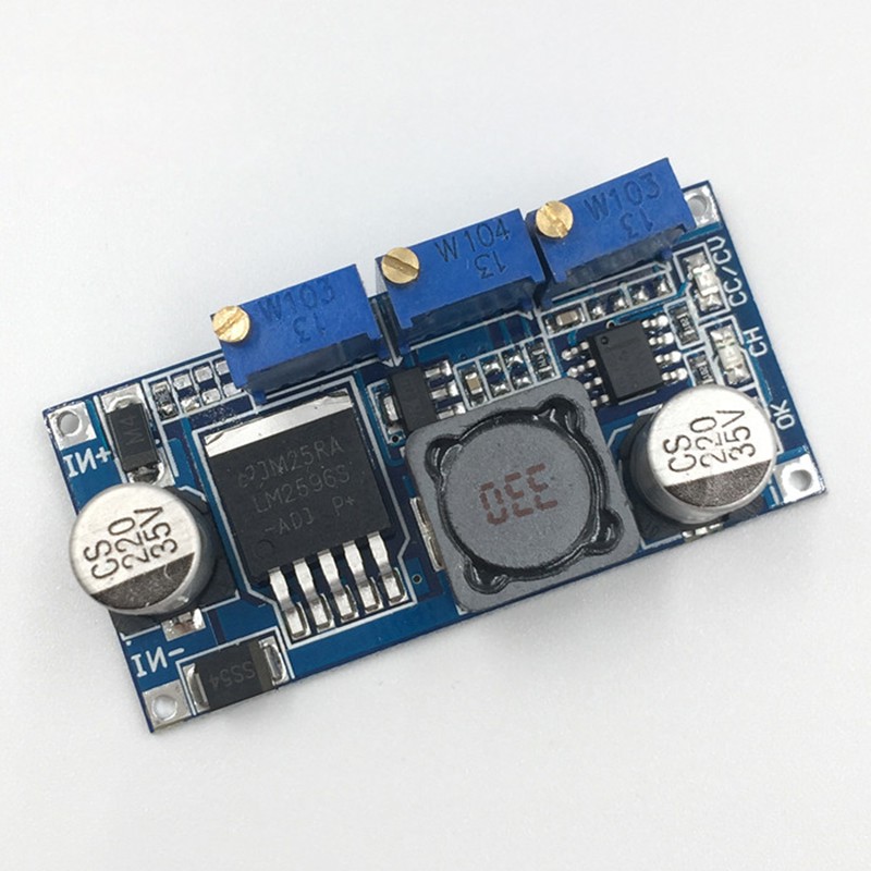 LM2596S DC-DC โมดูลกระแสคงที่ LM2596 DC-DC 7V-35V Step-down ปรับ CC/CV โมดูลจ่ายไฟ