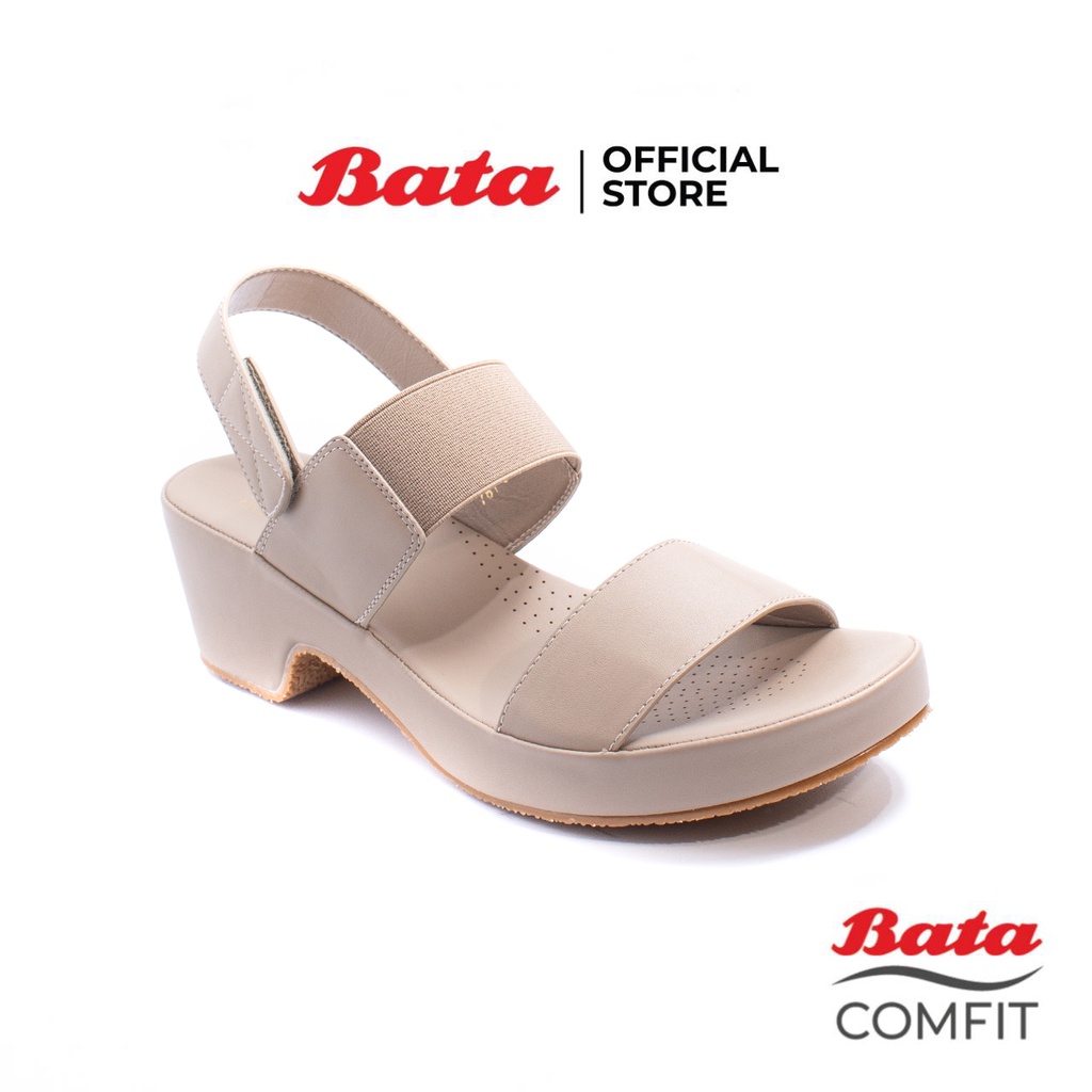 Bata Comfit บาจา คอมฟิต รองเท้าเพื่อสุขภาพเสริมส้น รองรับน้ำหนักเท้า รัดส้นสูง 1 นิ้ว สำหรับผู้หญิง รุ่น Austin สีเบจ 7618979