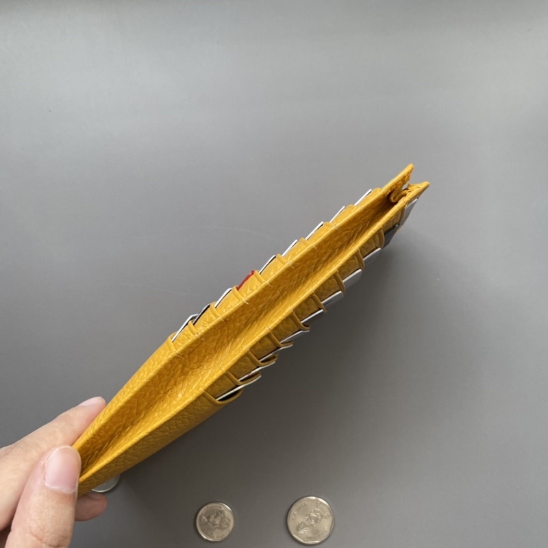 🌻พร้อมส่ง กระเป๋าใส่บัตรทรงยาว ใส่บัตรได้เยอะ ใส่แบงค์พันได้ หนังแท้ #0680
