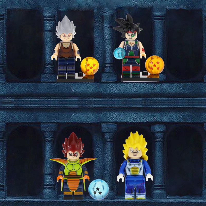 ฟิกเกอร์ตัวต่อ Dragon Ball Son Goku Vegeta Super4 Burdock Broli ขนาดเล็ก ของเล่นสําหรับเด็ก