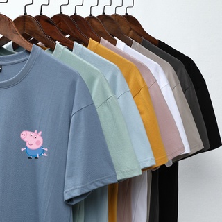 เสื้อคนอ้วน - [B]2022unisex ผู้หญิงผู้ชายหลวมธรรมดาเสื้อยืดเสื้อยืดคอกลม