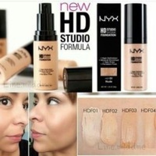 พร้อมส่งจ้า รองพื้น nyx hd studio photogenic foundation ช่วยปกปิดรอยต่างๆ ได้อย่างเรียบเนียน