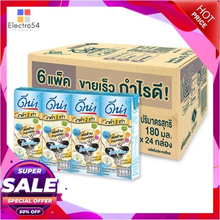 ดีน่า นมถั่วเหลือง ยูเอชที รสงาดำ น้ำตาลน้อย 180 มล. x 24 กล่องนมพร้อมดื่มDena Uht Soy Milk Black Sesame Low Sugar 180 M