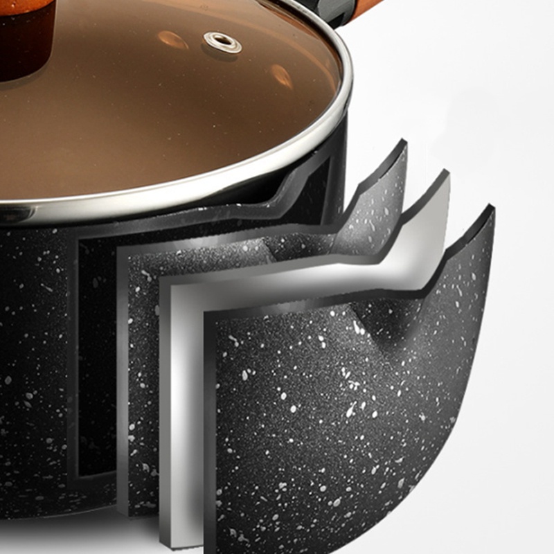 หม้อ กะทะ หม้อหินไมฟาน กระทะหินไมฟาน กระทะเคลือบหินอ่อน กระทะเทฟล่อน Maifan หม้อนม หม้อเคลือบหินอ่อน Simple Kitchen - รูปที่ 3