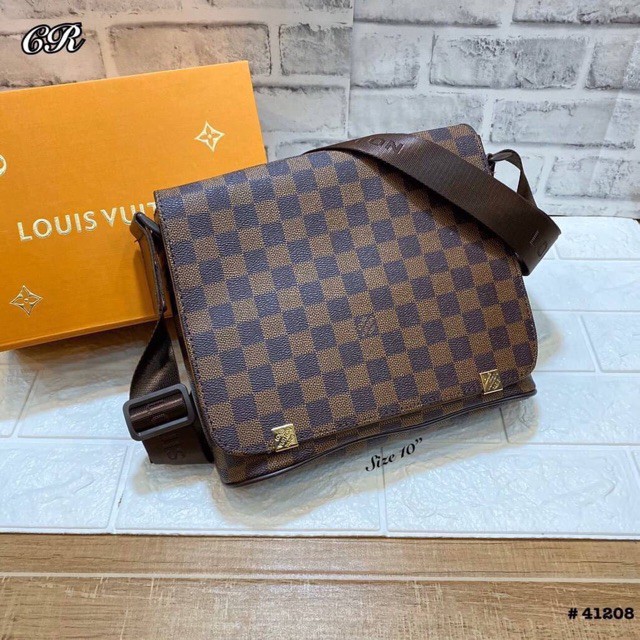 ℗▲Louisvuitton กระเป๋าหลุยส์ กระเป๋าสะพายข้างผู้ชาย