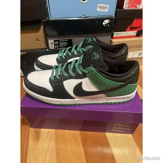 Nk Dunk Low skateboard shoes “classic green” รุ่นล่าสุด BQ6817-302