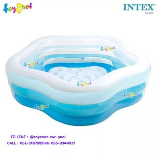 Intex สระน้ำเป่าลม ห้าเหลี่ยม ซัมเมอร์คัลเลอร์ส 1.85x1.80x0.53 ม. รุ่น 56495