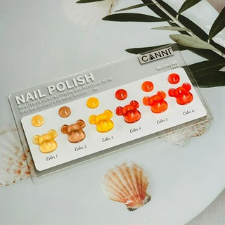 A049 สีโทนส้ม-นู้ด 6สี  แบรนด์ Canni