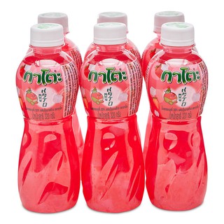 กาโตะ น้ำสตรอเบอร์รี่25% ผสมวุ้นมะพร้าว 320ml ยกแพ็ค 6ขวด KATO STRAWBERRY COCONUT JELLY