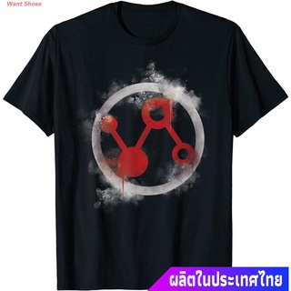 ผ้าฝ้าย 100%เสื้อยืดลำลอง Marvel Avengers Endgame Ant-Man Spray Paint Logo T-Shirt Short sleeve T-shirtsS-3XL