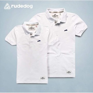 rudedog เสื้อโปโล  ชาย หญิง  รุ่น Champion สีขาว