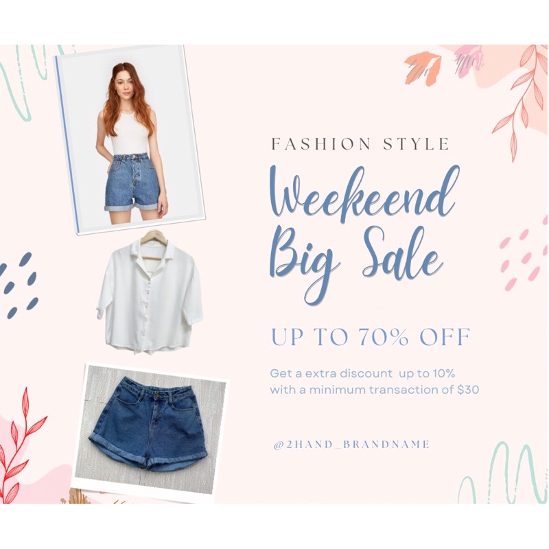 กางเกงเอวยีนส์ ขาสั้น แบรนด์ GRL แท้ 💯