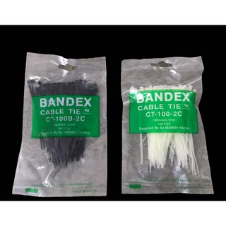 เคเบิ้ลไทร์ ยี่ห้อ Bandex สีขาวสีดำ