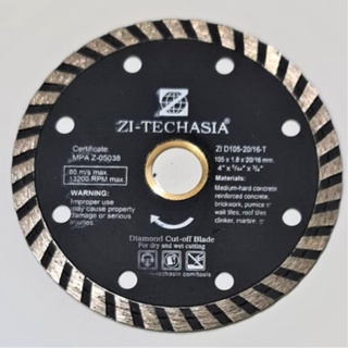 แผ่นตัดเพชร TURBO Zi-Techasia 4" ใบตัดเพชร Diamond cutting blades ขายดี ของแท้100%