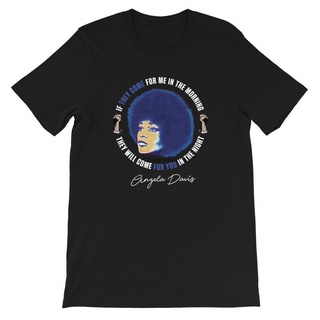 เสื้อยืด พิมพ์ลายคําคม Angela Davis สีดํา สไตล์วินเทจ สําหรับผู้หญิงS-5XL