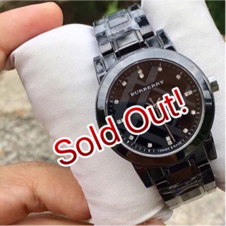  BU9183. 34มม. Burberry Dress Black Ceramic Water Resistant Round Watch
