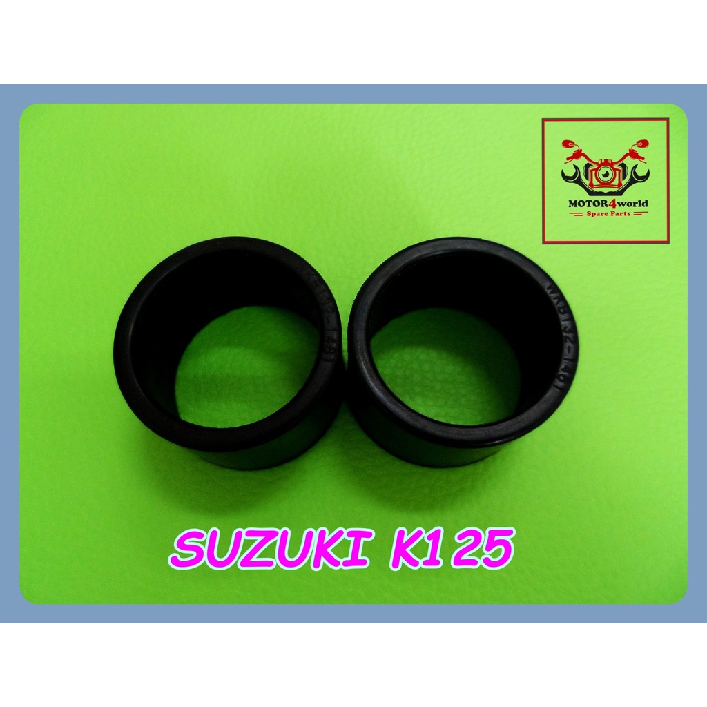EXHAUST HEADER RUBBER "BLACK" SET Fit For SUZUKI K125 (2 PCS.) // ยางคอท่อไอเสีย (2 ตัว) สีดำ