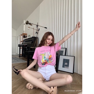 " Pooh T-Shirt"เสื้อยืดคอกลมแขนสั้น ดีเทล ผ้าเล่นลาย สวยมาก ลาย Pooh เนื้อผ้านุ่มใส่สบาย