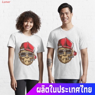 เสื้อยืดราคาถูกสุดๆLuner เสื้อยืดยอดนิยม Crazy Funky Monkey Essential T-Shirt Mens Womens T-shirtsขนาดเต็มS-5XL