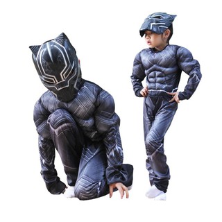 kd24 ชุดแบล็คแพนเธอร์เด็ก ชุดBLACK PANTHER ราชาเสือดำแห่ง Wakanda ใส่ได้ทั้งเด็กชาย-เด็กหญิง ชุดแบล็คแพนเทอร์ ชุดแบล็คแพ