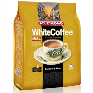 Aik Cheong – 3 in 1 White Coffee 600g นำเข้าจากมาเลเซีย มี15ซอง