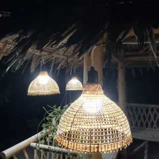 สุ่มสานประกอบโคมไฟ ชุด5 ใบ🔦💡💡ตกแต่งโคมไฟประดับ