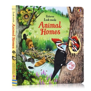 หนังสือ Usborne ภาษาอังกฤษ look inside Animal home(EOS)