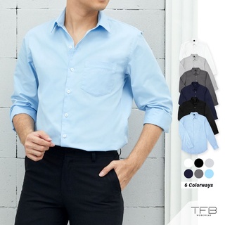 เสื้อเชิ้ตแขนยาว สีฟ้า TFB Workwear