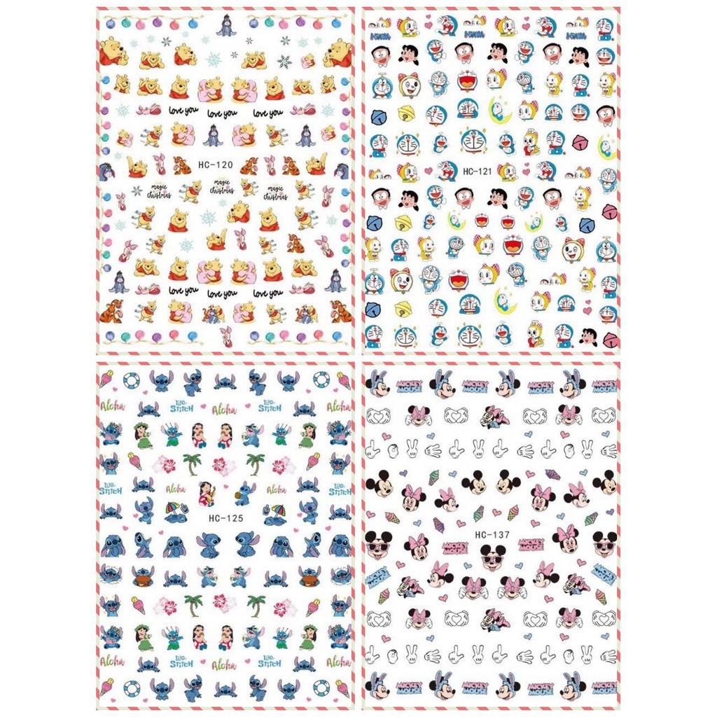 HC สติ๊กเกอร์ติดเล็บ 3D ลายการ์ตูนน่ารัก – โปรปัง