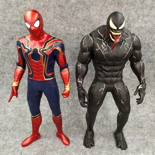 โมเดล Spiderman &amp; Venom ขนาดใหญ่ 33 Cm ราคาถูก วัสดุอย่างดี ขยับหัว แขน และ ขา ได้ งานสวยสุดยอด คุ้มค่ามาก พร้อมส่งทันที