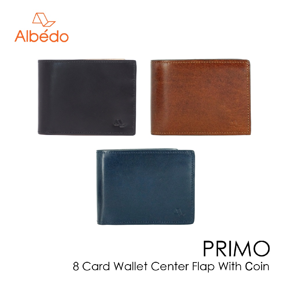 [Albedo] PRIMO 8 CARD WALLET CENTER FLAP WITH COIN กระเป๋าสตางค์/กระเป๋าใส่เหรียญ รุ่น PRIMO - PM11099/71/55