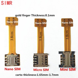 Dual SIM Card อะแดปเตอร์ Converter Standby Flex Cable For Samsung Android XIAOMI