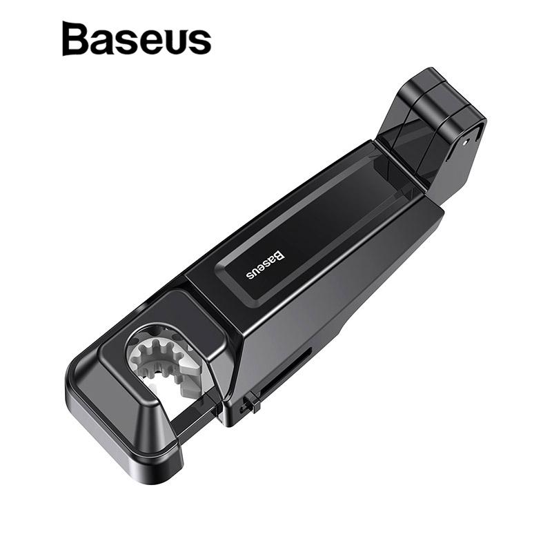 Baseus 2 In1 Car Headrest Hook with Phone Holder Back Seat Hook for Bag Handbag Fastener Backseat Organizer Multifunction Clip
