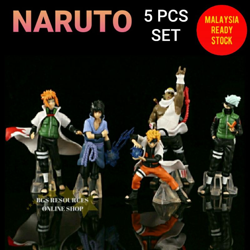 5PCS NARUTO รูป UZUMAKI HATAKE KAKASHI SASUKE UCHIHA รูป PVC ACTION รูป NARUTO ของเล่น STATUE