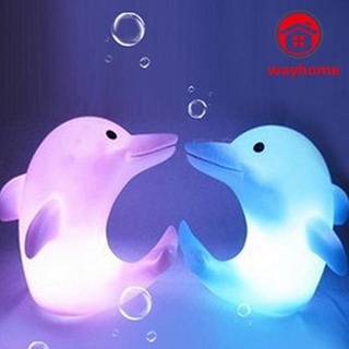 โคมไฟ Led รูปโลมาเปลี่ยนสีได้ 7 สีสําหรับตกแต่งบ้าน