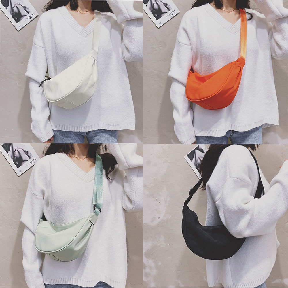 (W176)กระเป๋าสะพายข้าง ทรงกล้วย แนวเท่อินเทรนด์ vgetbag