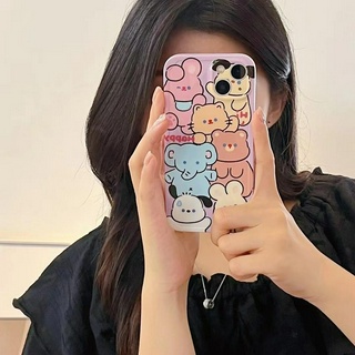 💕พร้อมส่ง💕iPhone 14 13 12 11 Pro Max เคส for เคสไอโฟน11การ์ตูน บางเบาพกพาง่าย น่ารัก รูปสัตว์ Case