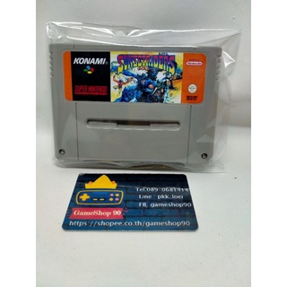 ตลับเกม SFC SunSetRider เกมแนวคาบอย 2 คนตลุยด่าน ตัวไม่หมดตายได้ไม่จำกัด