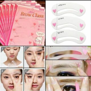 Brow Class แผ่นบล็อคคิ้ว 3 step