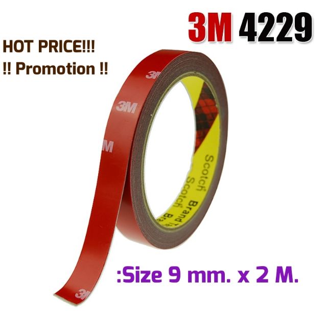PROMOTION!!! (ถูกสุดคุ้ม!!!) 3M 4229 VHB(ของแท้100%)( เทปแดง กาวสองหน้า )โฟมเทปกาว2หน้า หนา0.8 mm.สำหรับงานตกแต่งรถยนต์