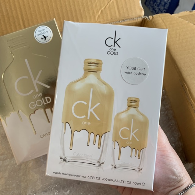 Set Calvin Klein Ck One Gold Edt 0 Ml 50 Ml กล องซ ล Shopee Thailand